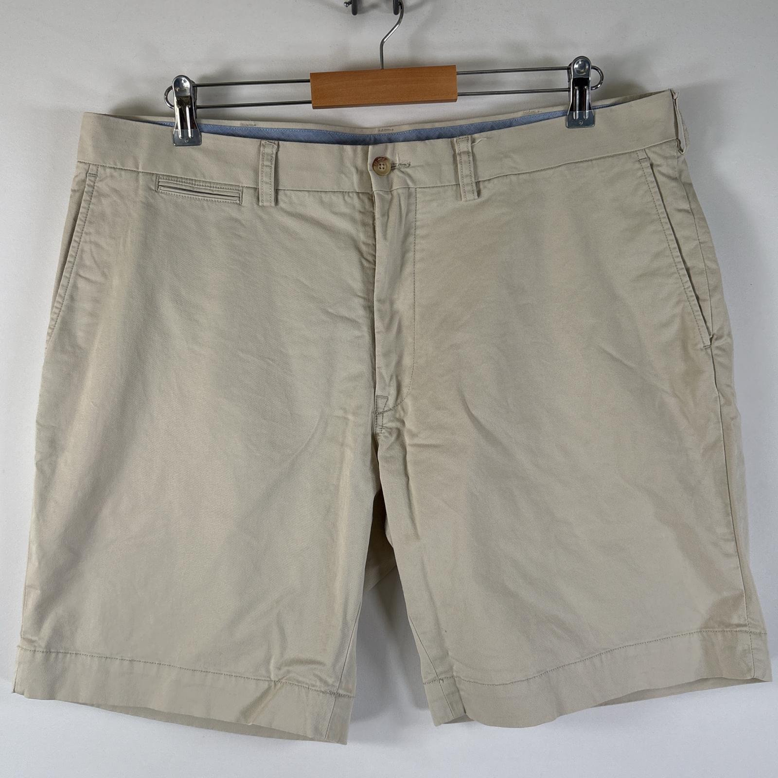 古着 ポロ・ラルフローレン POLO RALPH LAUREN ショートパンツ チノパン ポロチノ 大きいサイズ ワンポイントロゴ w38  ベージュ系 メンズ