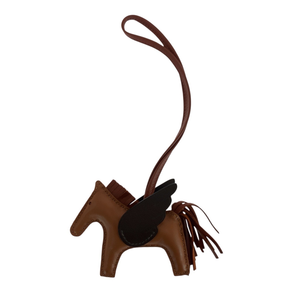 美品 HERMES エルメス ロデオ ペガサスPM ゴールド モカ シエンヌ アニョーミロ スイフト/ キーホルダー バッグチャーム 506101 【中古】