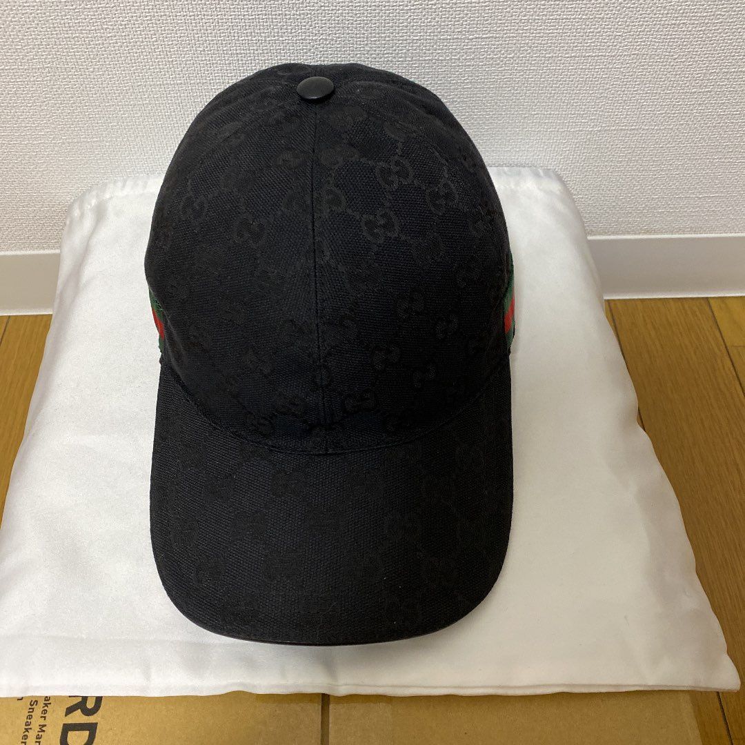 GUCCI Original GG Canvas Baseball Cap "Black"