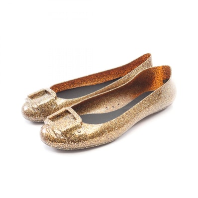 ジミーチュウ JIMMY CHOO ラメ パンプス 靴 ラバー レディース ゴールド系 【中古】