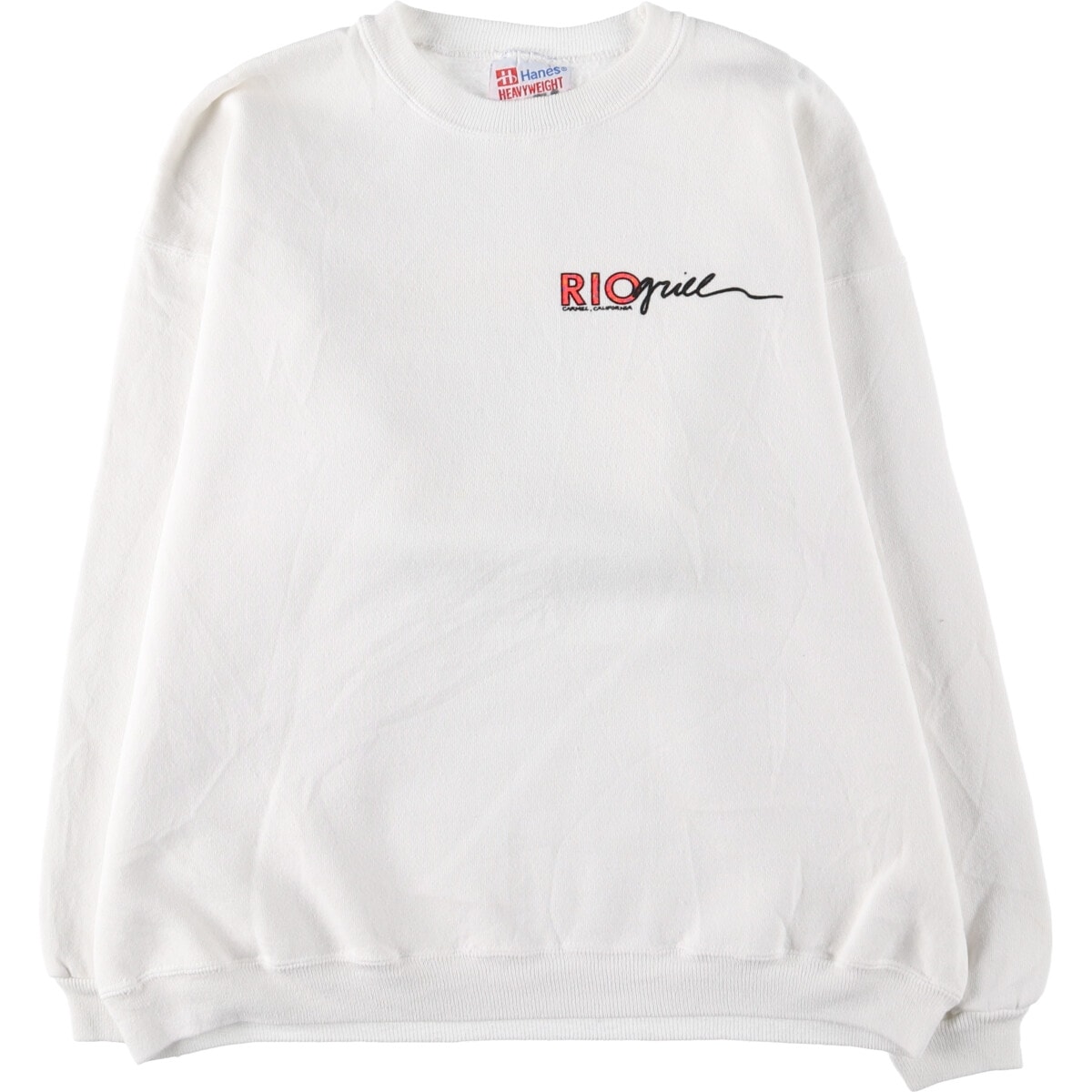 古着 90年代 ヘインズ Hanes HEAVYWEIGHT アドバタイジング スウェットシャツ トレーナー USA製 メンズL相当 ヴィンテージ/eaa522963