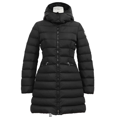 【美品】MONCLER モンクレール ダウンコート サイズ 12anni キッズ CHARPAL シャーパル 2019年モデル ロゴワッペン ウエストシェイプ レディース着用可 アウター ブラック 黒 ルーマニア製