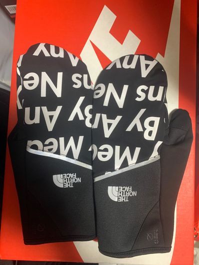 Supreme The North Face By Any Means Winter Runners Gloves "Black"