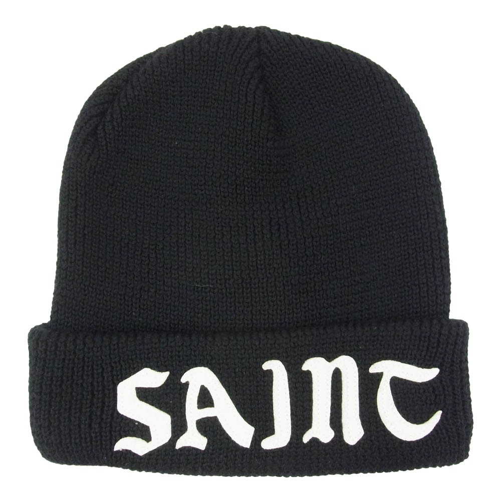 SAINT MICHAEL セントマイケル 24AW SM-YS1-0000-081 SAINT KNIT CAP セント ニットキャップ ニット 帽子 ブラック系 OS【中古】