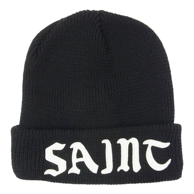 SAINT MICHAEL セントマイケル 24AW SM-YS1-0000-081 SAINT KNIT CAP セント ニットキャップ ニット 帽子 ブラック系 OS【中古】