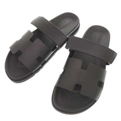 エルメス シプレ カーフ シェーブル ブラック サンダル