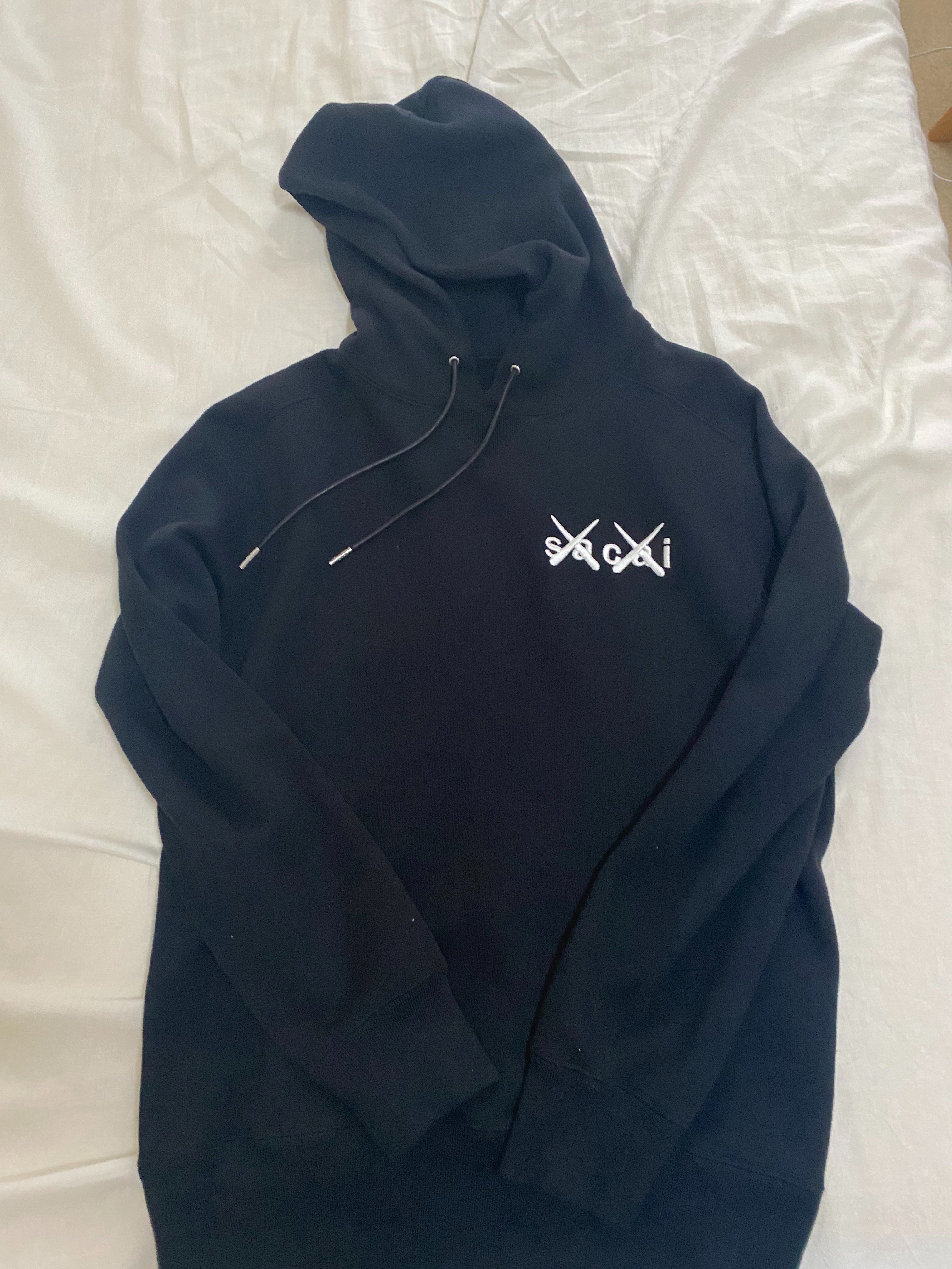 sacai KAWS Embroidery Hoodie "Black"