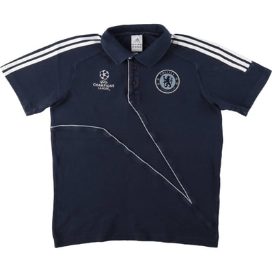 古着 アディダス adidas UEFA CHAMPIONS LEAGUE チャンピオンズリーグ PREMIER LEAGE プレミアリーグ CHELSEA FC チェルシーFC 半袖 ポロシャツ メンズL相当/eaa657676