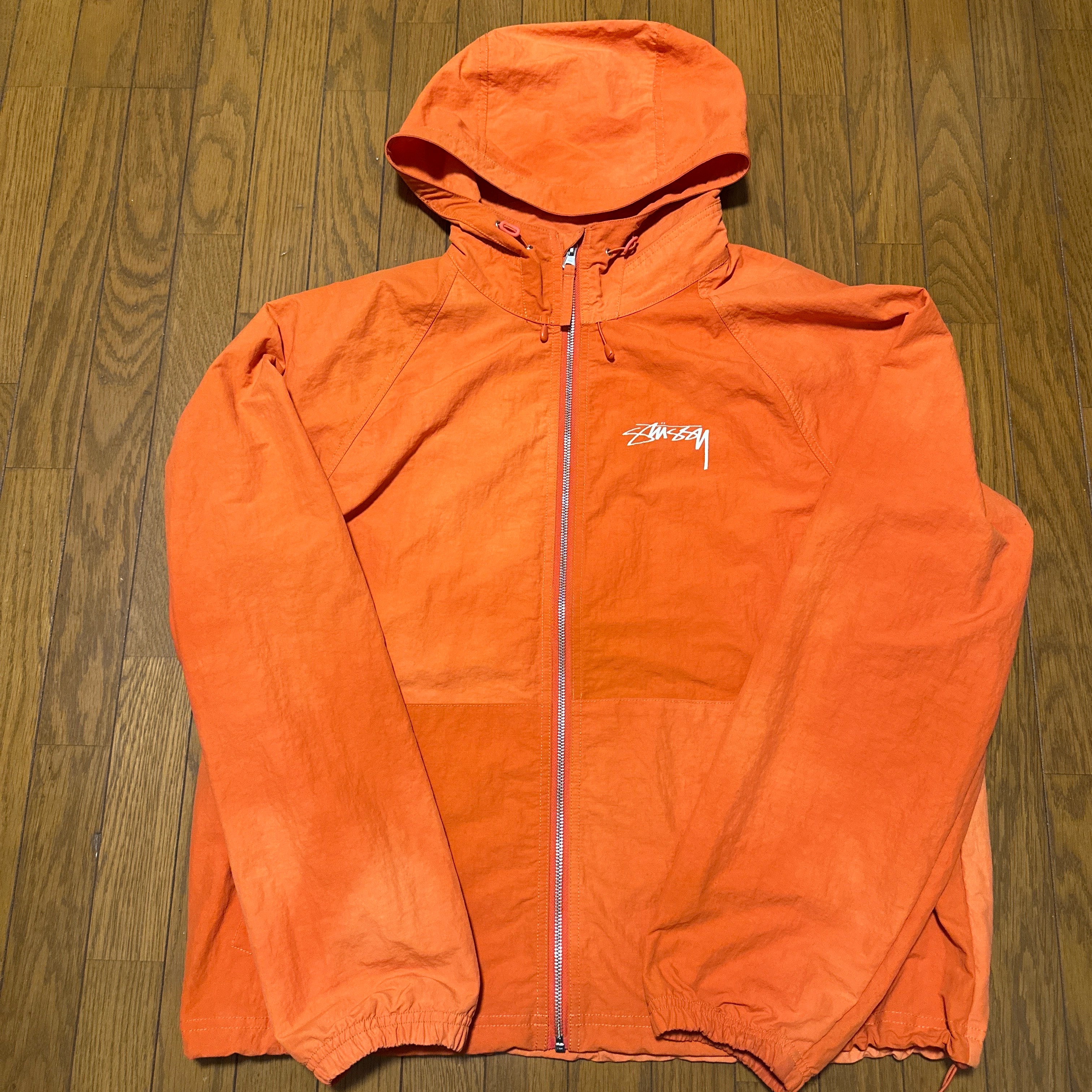 B (目立った傷や汚れなし)】Stussy ナイロンジャケット オレンジ M
