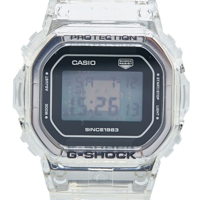 カシオ G-SHOCK 40th Clear Remix 腕時計 DW-5040RX クオーツ ブラック文字盤 ステンレススチール 樹脂系 メンズ CASIO 【中古】