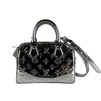 ルイ ヴィトン LOUIS VUITTON ハンドバッグ ショルダーバッグ モノグラム ミロワール スピーディ バンドリエール20 パテントレザー シルバー レディース M11987【中古】 z7700