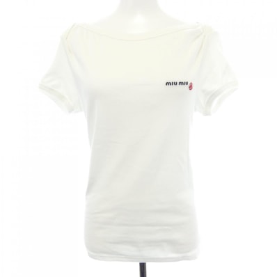 ミュウミュウ MIU MIU PETIT BATEAU ストレッチジャージー スリムTシャツ MJN563 SOOO 16J8 トップス
