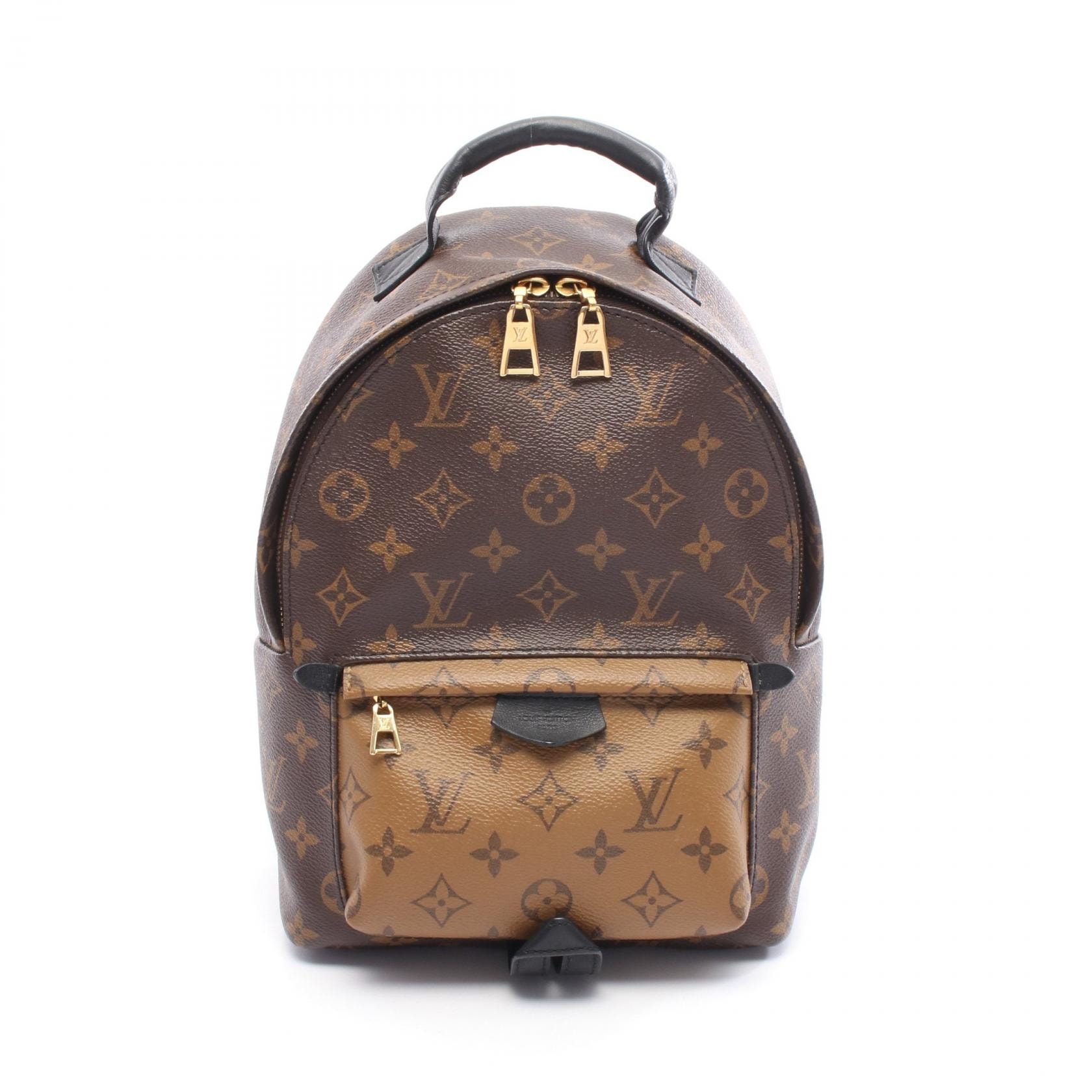 ルイ・ヴィトン LOUIS VUITTON パームスプリングス バックパックPM リュックサック バックパック バッグ PVCコーティングキャンバス レザー モノグラム・リバース ベージュ レディース ブラウン系 / ベージュ系 M43116 【中古】
