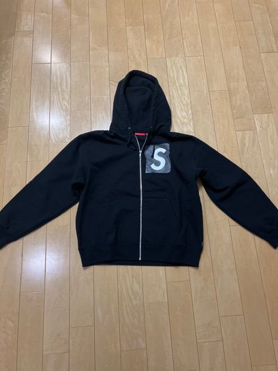 Supreme S Logo Zip Up Hooded Sweatshirt "Black" (23FW)