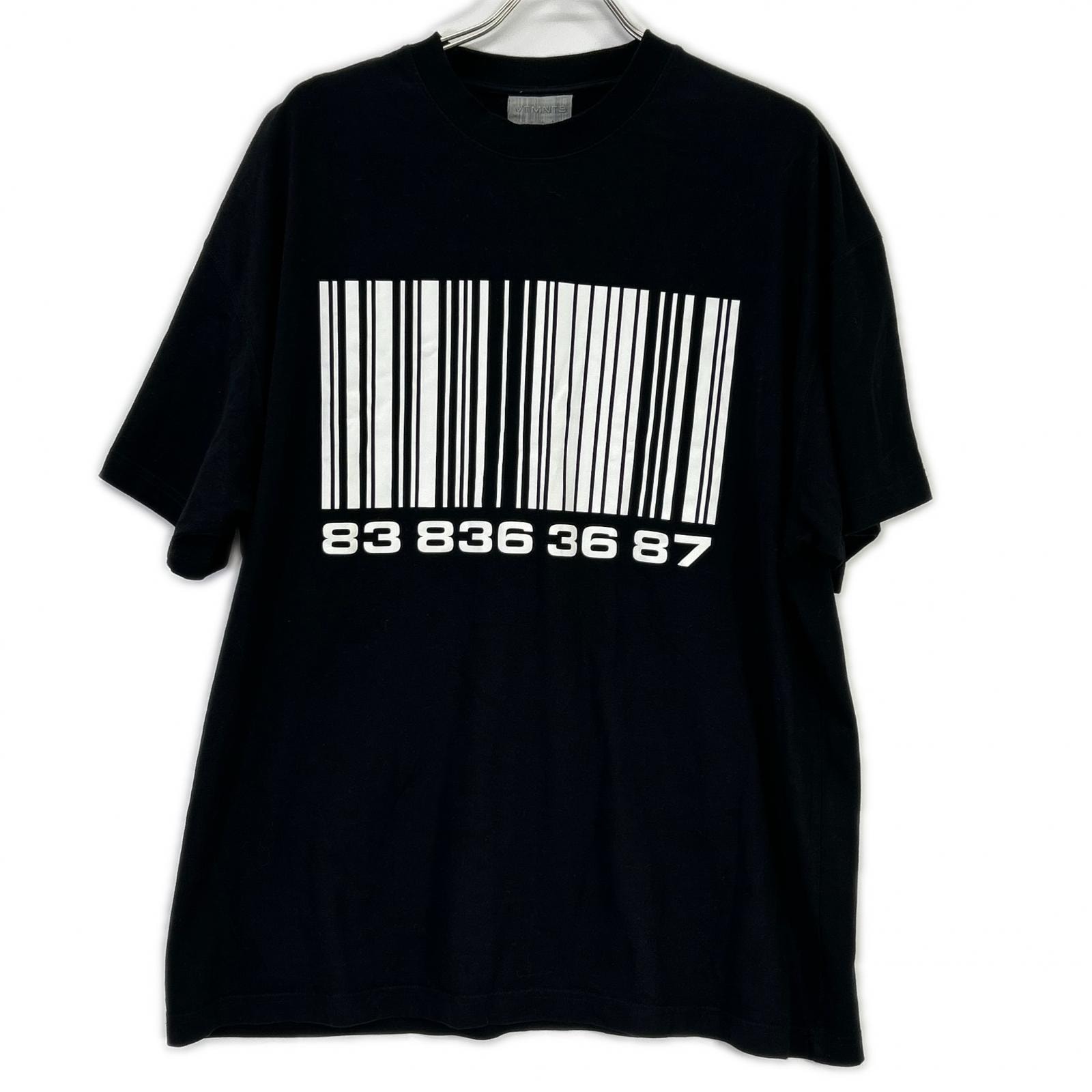 ヴェトモン 22SS ブラック バーコード Tシャツ 46