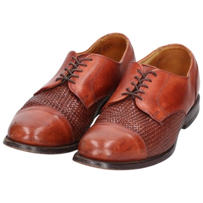 古着 アレンエドモンズ ALLEN EDMONDS LAUDERDALE 編み込み ストレートチップシューズ USA製 9 1/2D メンズ27.5cm相当/saa014756