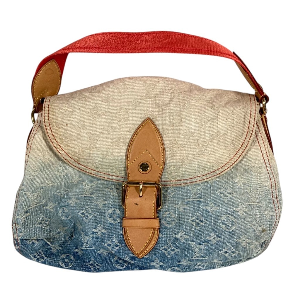 ルイヴィトン LOUIS VUITTON サンレイ M40416  モノグラムデニム グラデーション 肩掛け カバン ショルダーバッグ モノグラムデニムキャンバス ブルー