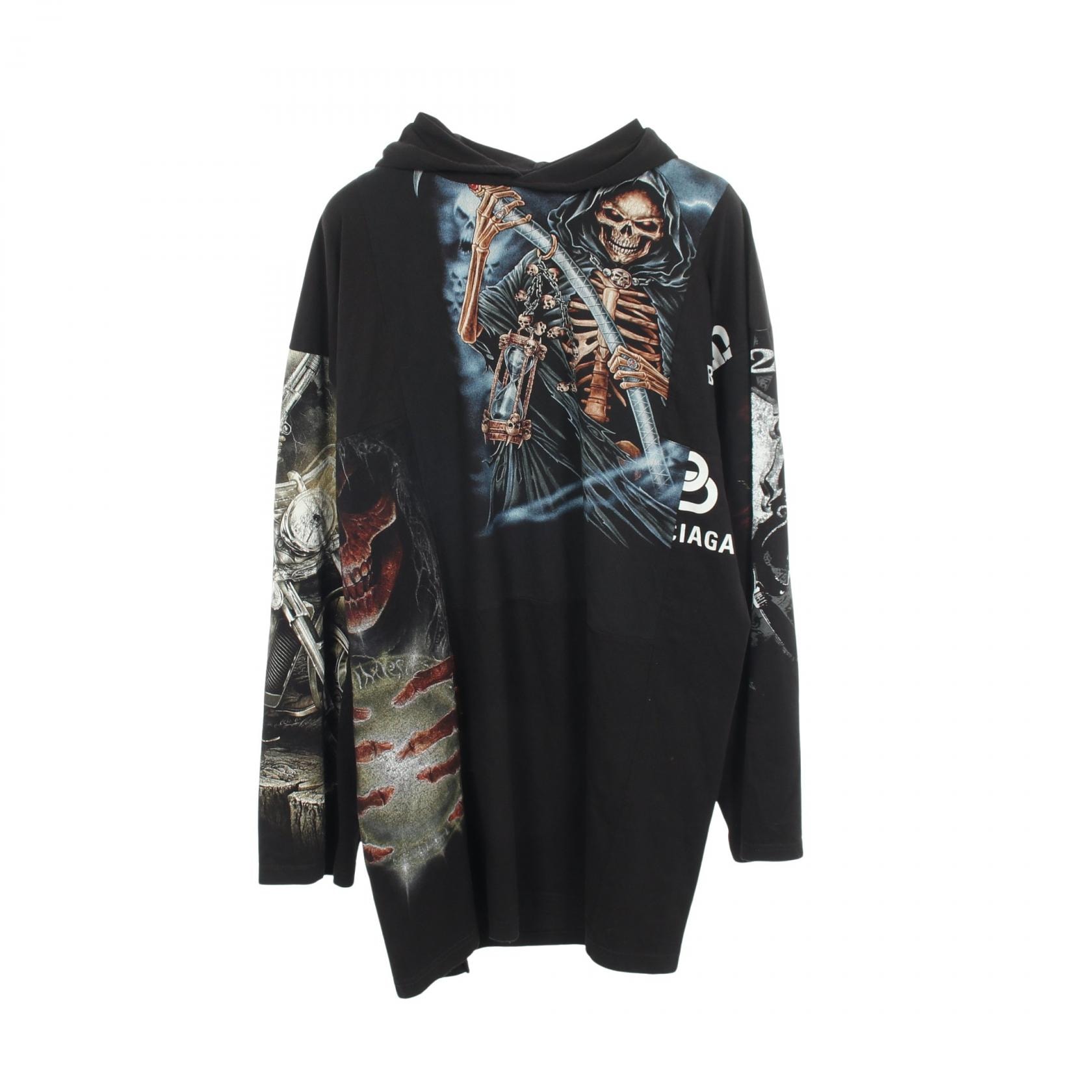 バレンシアガ BALENCIAGA LIMITED EDITION 150着限定 再構築 パーカー 衣料品 トップス コットン メンズ ブラック系 / マルチカラー 【中古】