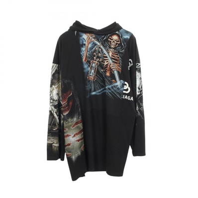 バレンシアガ BALENCIAGA LIMITED EDITION 150着限定 再構築 パーカー 衣料品 トップス コットン メンズ ブラック系 / マルチカラー 【中古】