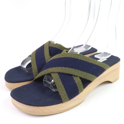 極美品 エルメス
サンダル ネイビー レディース 36