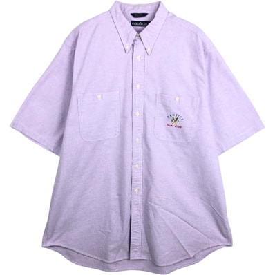 古着 90年代 ノーティカ NAUTICA 半袖 ボタンダウンシャツ メンズXL相当 ヴィンテージ/eaa668120