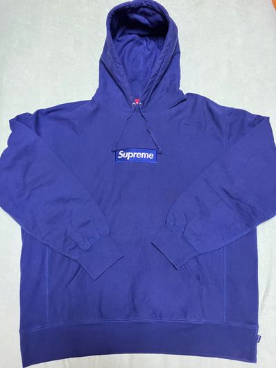 Supreme Box Logo Hooded Sweatshirt "Washed Navy" (21FW)