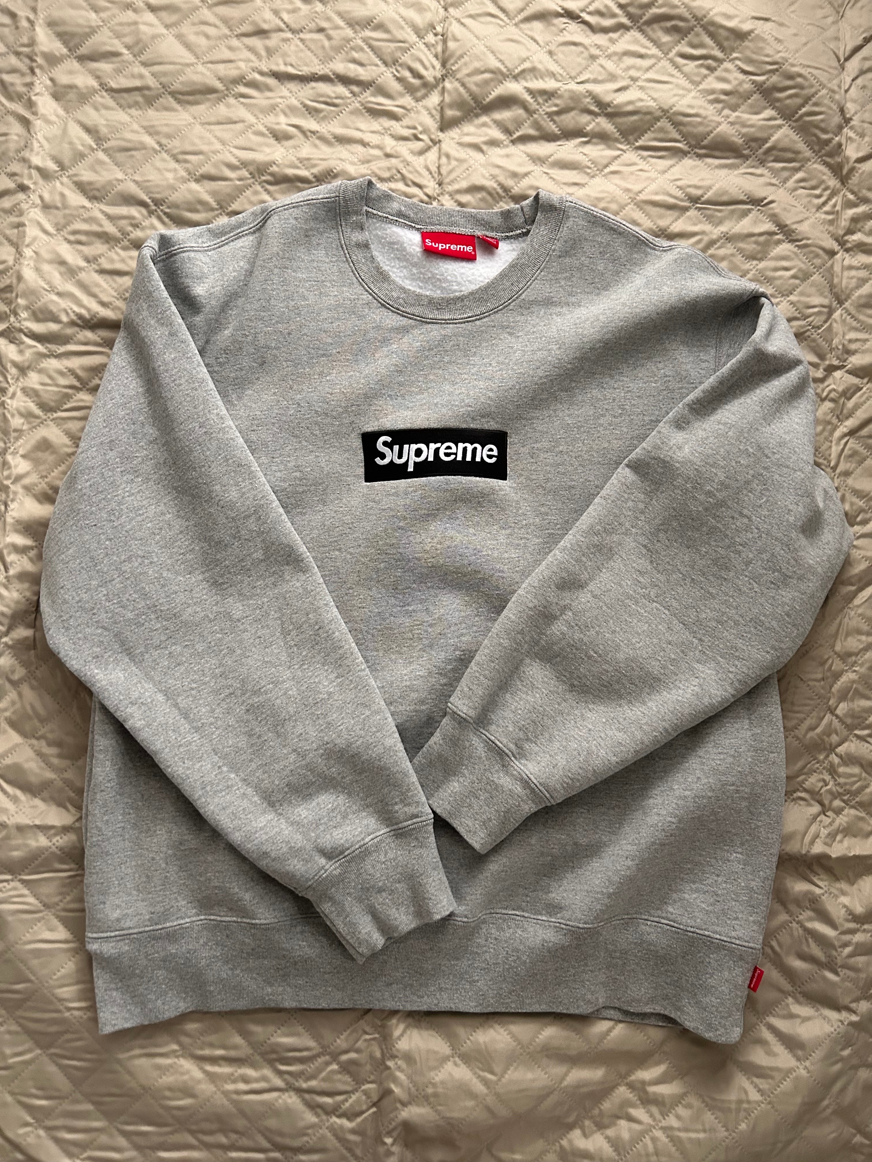 Supreme Box Logo Crewneck "Heather Grey" (22FW)