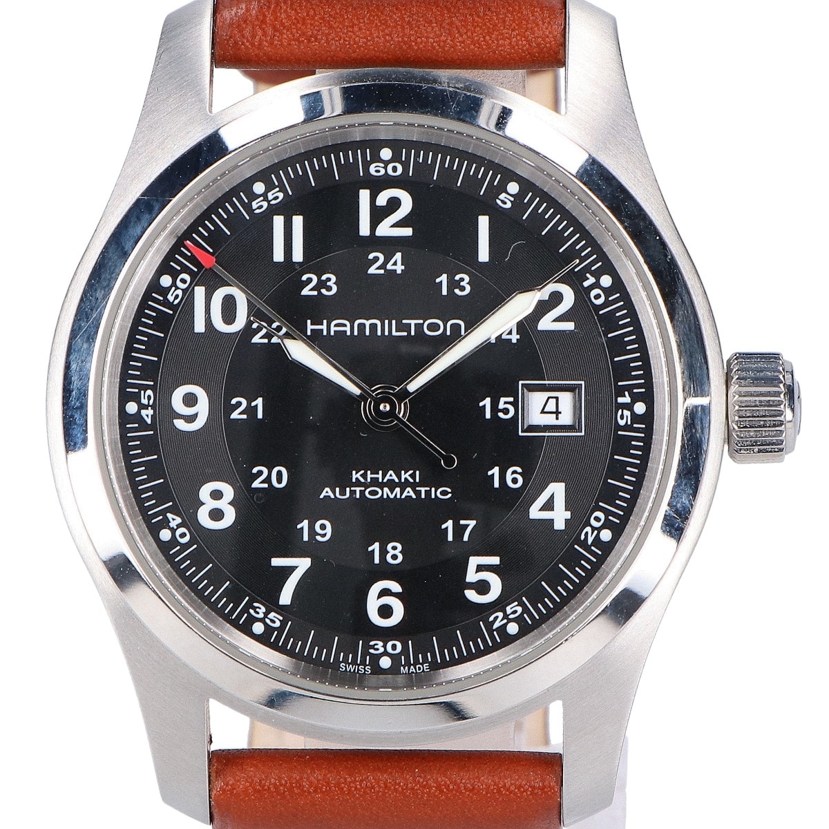 ハミルトン H70555533 カーキフィールド バックスケルトン 黒文字盤 自動巻き