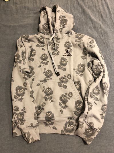 Jordan A ma maniere Allover Print Fleece Hoodie "Obsidian Mist"