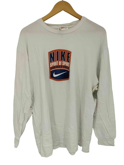 90-00S 白タグ ロゴプリントカットソー【1137624934318】