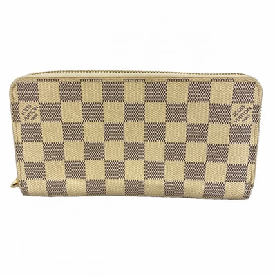 【6dd4969】ルイヴィトン 長財布 ダミエ・アズール ジッピーウォレット N41660 ホワイト【中古】レディース