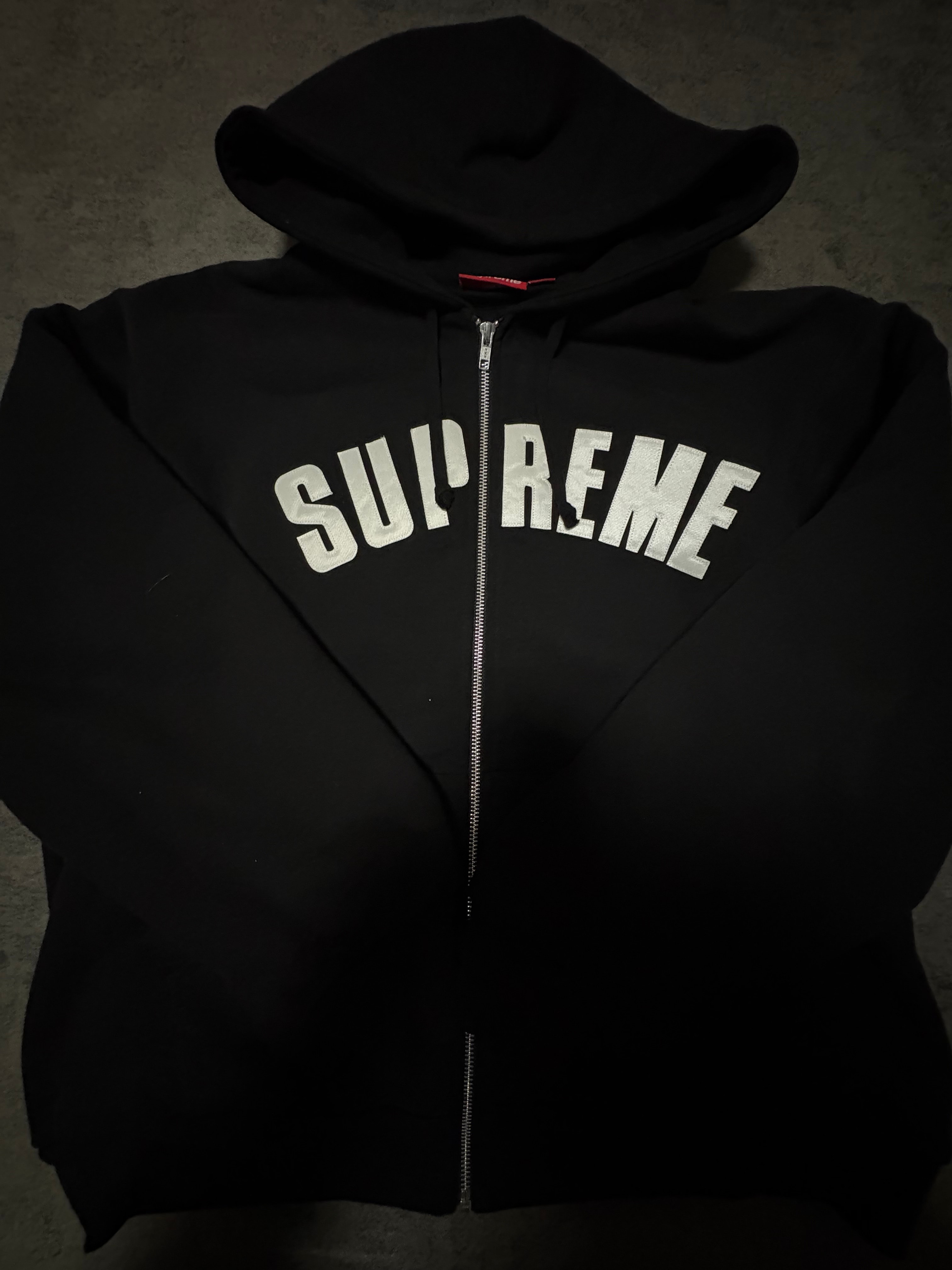Supreme Arc Thermal Zip Up Hooded Sweatshirt "Black"