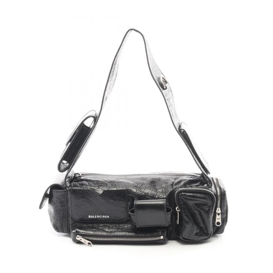 バレンシアガ BALENCIAGA SUPERBUSY SLING BAG スーパービジー ショルダーバッグ バッグ レザー レディース ブラック系 762516 【中古】