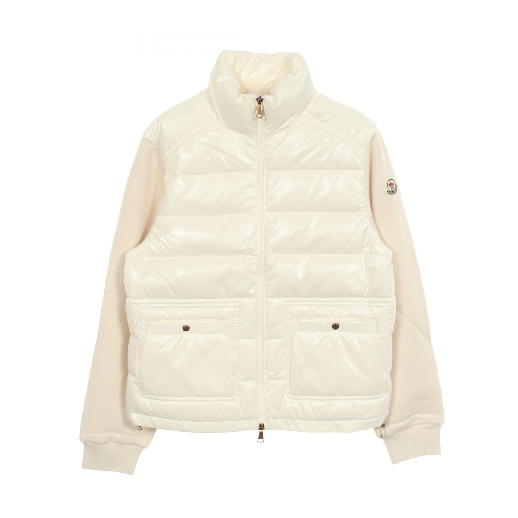 モンクレール MONCLER ジップアップ カーディガン ダウンジャケット 衣料品 アウター コットン レディース ホワイト系 L20938G00017034M 【新品】