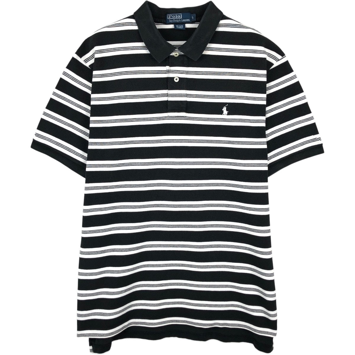 古着 ラルフローレン Ralph Lauren POLO by Ralph Lauren 半袖 ボーダー ポロシャツ メンズL相当/eaa656543