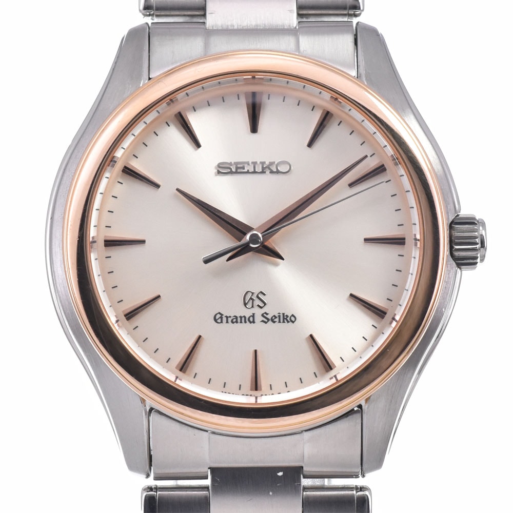 セイコー SEIKO SBGX004/9F61-0A20 グランドセイコー K18PG ベゼル シルバー クォーツ メンズ 美品 内箱・保証書付き 腕時計 Q#149135
