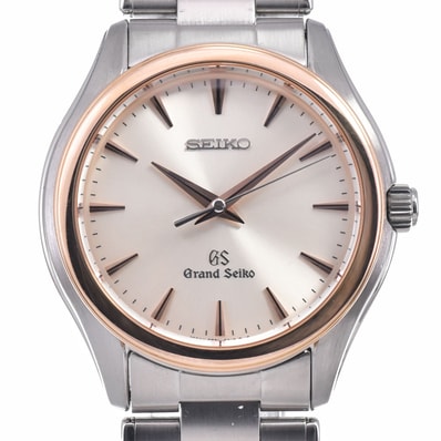 セイコー SEIKO SBGX004/9F61-0A20 グランドセイコー K18PG ベゼル シルバー クォーツ メンズ 美品 内箱・保証書付き 腕時計 Q#149135