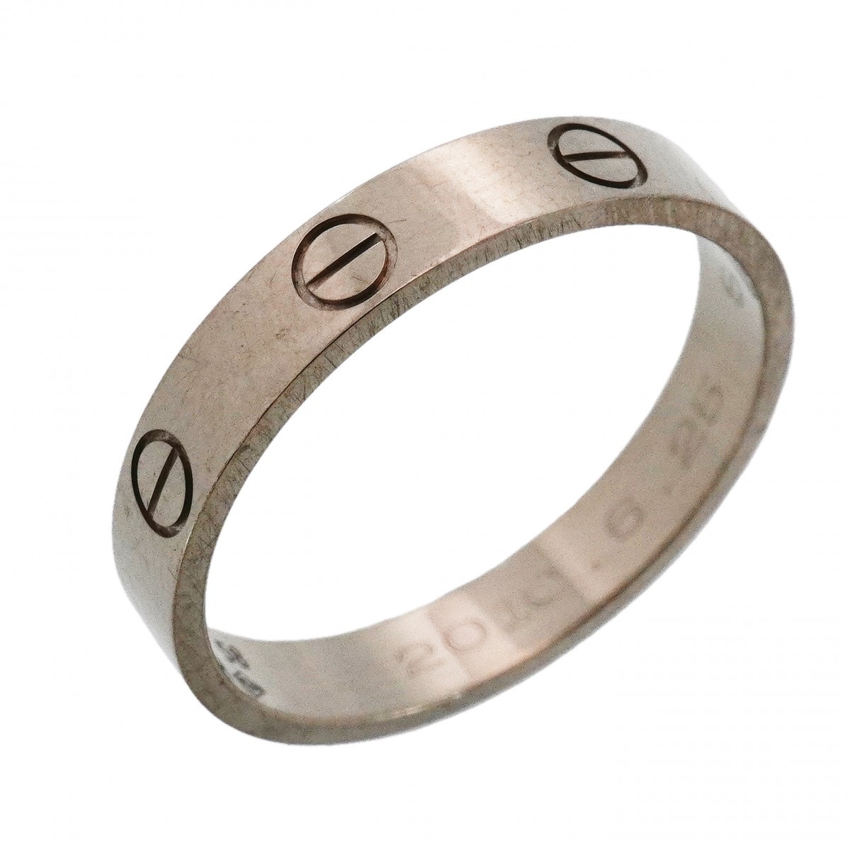 【6jcb0986】カルティエ リング ミニラブ K18WG ホワイトゴールド #58【中古】メンズ