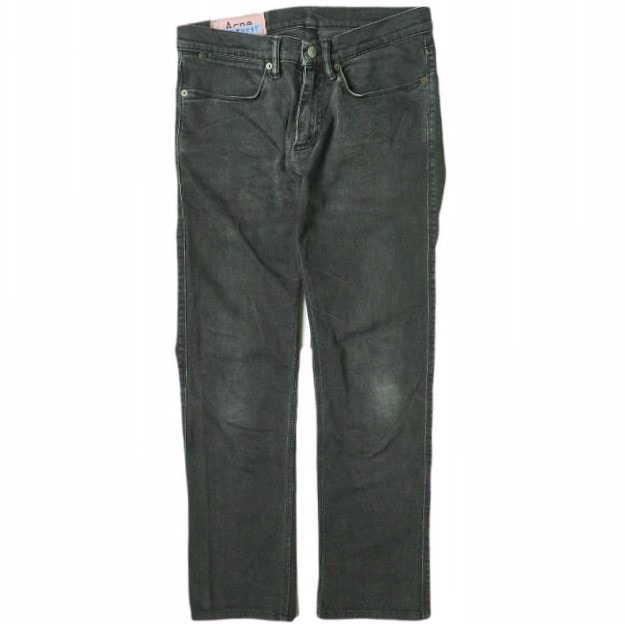 Acne Studios Bla Konst アクネ ストゥディオズ ブロコンスト イタリア製 5ポケットスキニーデニムパンツ 1159-343-7065 28 BLACK テーパード ジーンズ ジップフライ ボトムス g18735