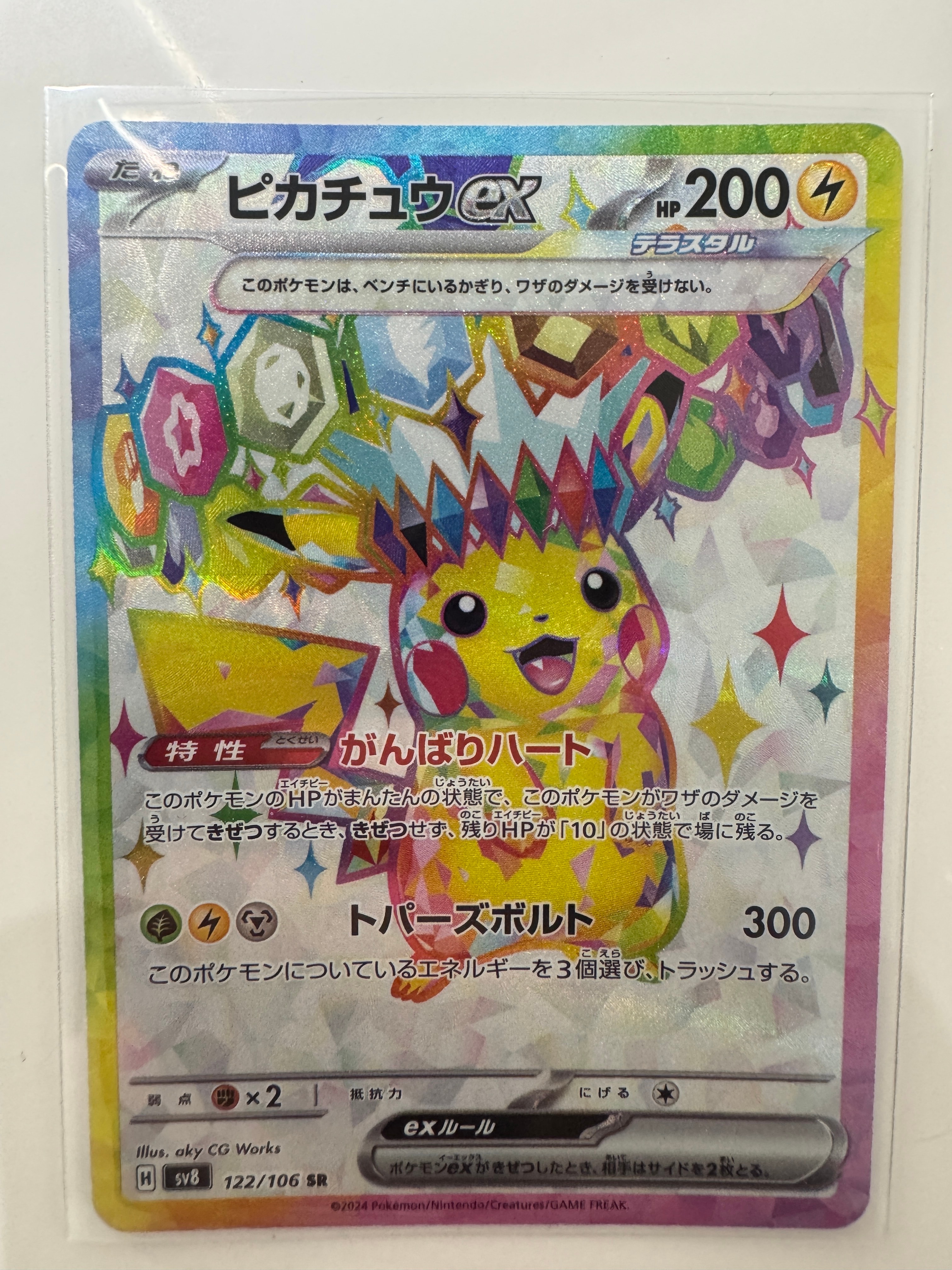 ピカチュウex SR [SV8 122/106](拡張パック「超電ブレイカー」)