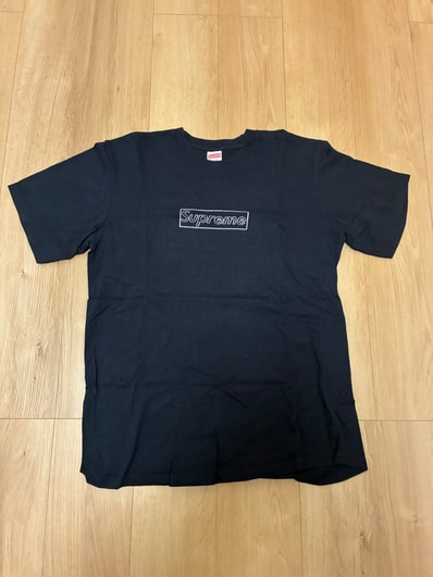 Supreme KAWS Chalk Logo Tee "Navy"