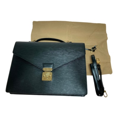 LOUIS VUITTON ルイヴィトン エピ ポルトドキュマン・セナトゥール ブリーフケース M54452 ブラック