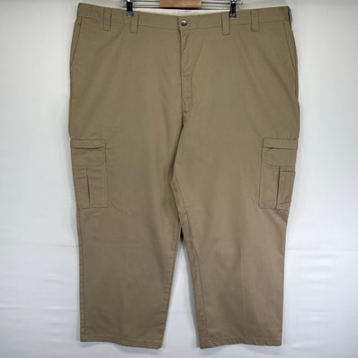 古着 ディッキーズ Dickies パンツ センタープレス フラップポケット ワンポイントロゴ ジッパーフライ 50 ベージュ系 メンズ