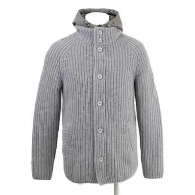 ヘルノ 【美品/国内正規】MC000150U-700 フーディ ニットカーディガン/ブルゾン 48
