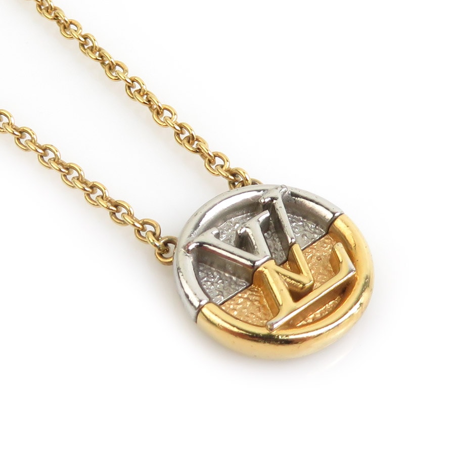 ルイ ヴィトン LOUIS VUITTON ネックレス コリエ LtoV ネックレス メタル ゴールド×シルバー ユニセックス M69643【中古】 h31210i