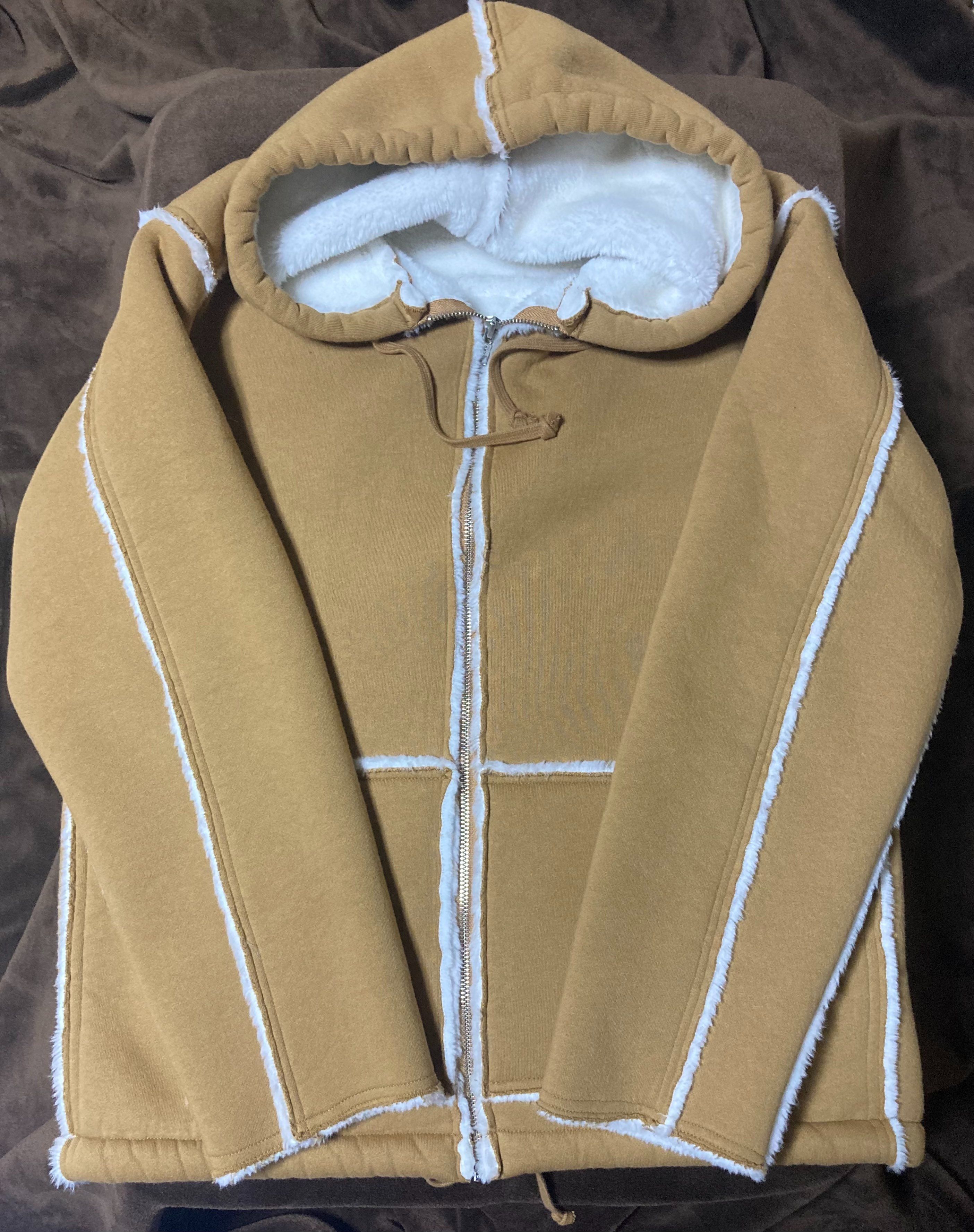 Supreme Faux Shearling Hooded Jacket "Tan"