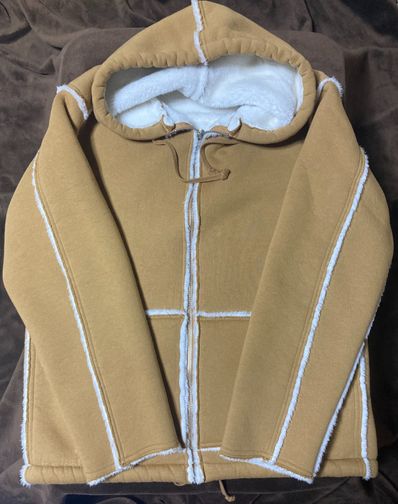 Supreme Faux Shearling Hooded Jacket "Tan"
