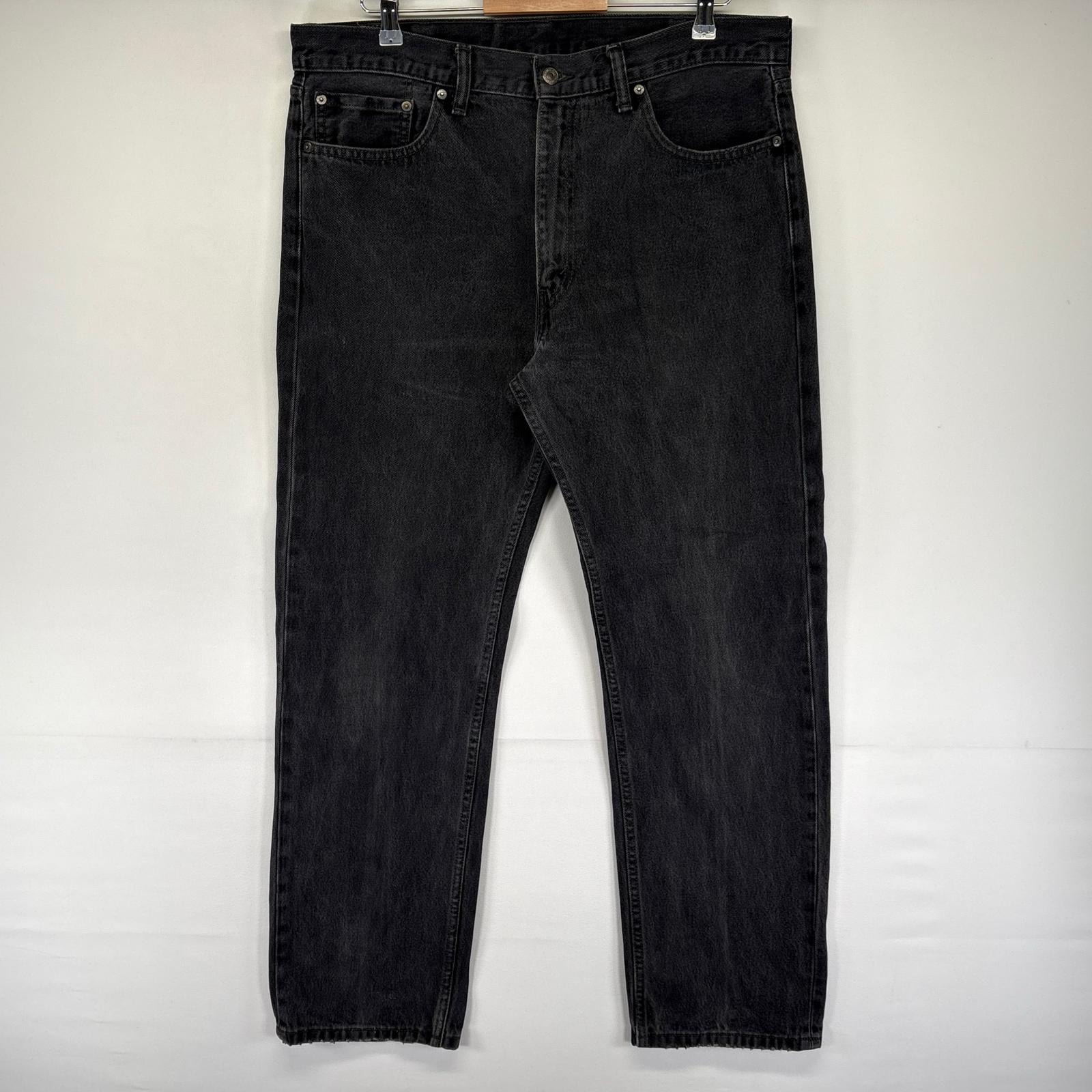 古着 リーバイス Levi's デニム パンツ Gパン 505 5ポケット ジッパーフライ ブラックデニム ジーンズ W38 L32  ブラック系 メンズ