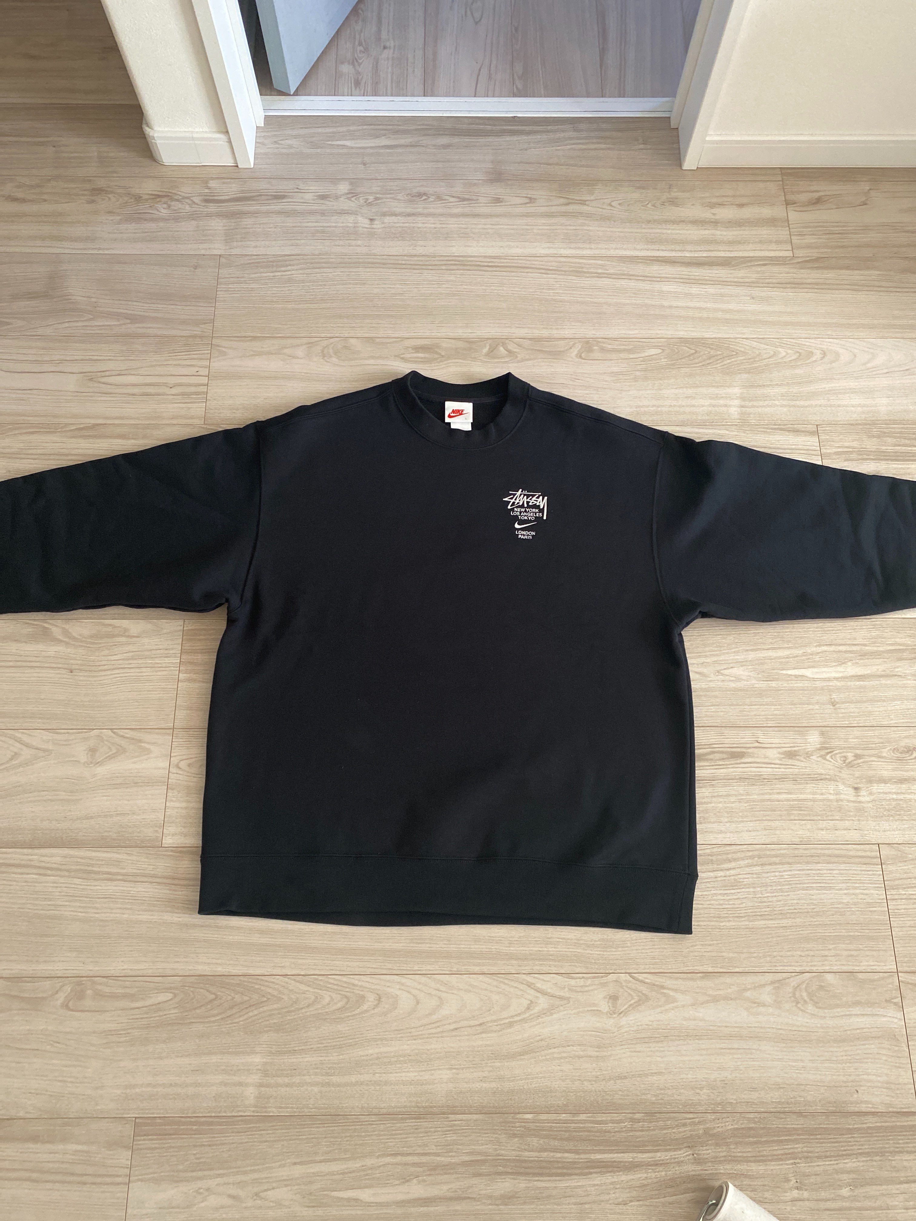 Nike x Stussy International Crewneck Sweatshirt (US Size) "Black" DC4198-010