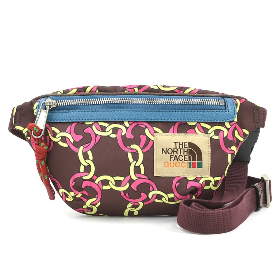 グッチ GUCCI ウエストバッグ THE NORTH FACEコラボ ナイロン/レザー マルチカラー ユニセックス 650299【中古】 56855a